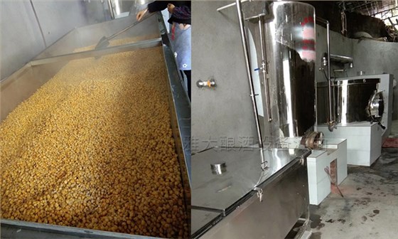 10.21雅大糧食釀酒設備、攤涼蒸飯一體機安裝圖