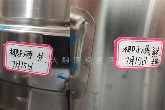 看老師傅怎樣用不銹鋼釀酒設(shè)備將椰肉干釀成酒的！ 8