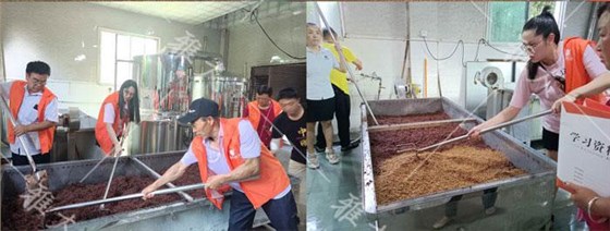 炎熱的天氣，依然攔不住雅大釀酒設(shè)備廠家學(xué)員學(xué)習(xí)釀酒的熱情 1